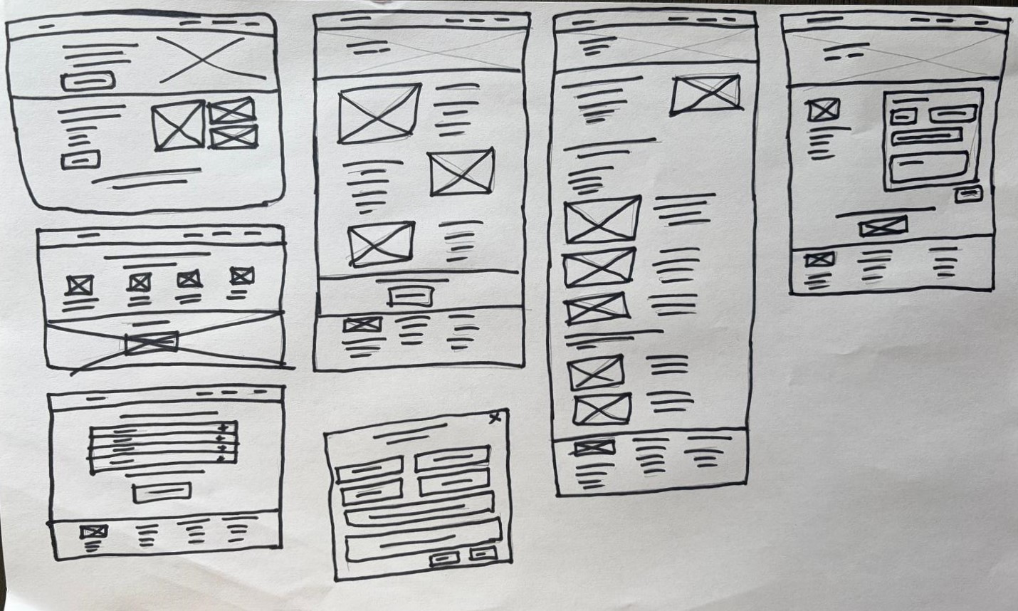 Akshar Packs wireframes